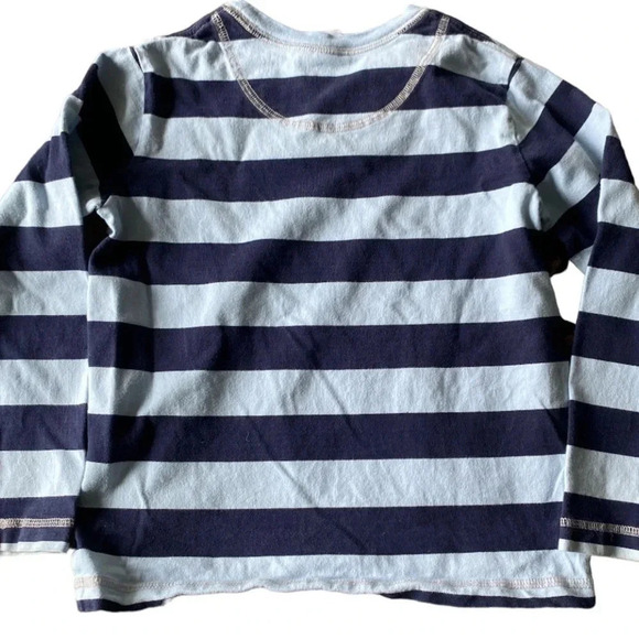 HANNA ANDERSSON BOYS STRIPE BLUE TOP SHIRT LONG SLEEVE CASUAL SIZE 6 - 7 (120) - Picture 4 of 5